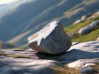 在一片静谧的山谷中，隐藏着一块被岁月遗忘的石头，它静静地躺在那里，仿佛在诉说着一个古老的故事。这就是影石，一块看似普通却又蕴含着无尽奥秘的石头